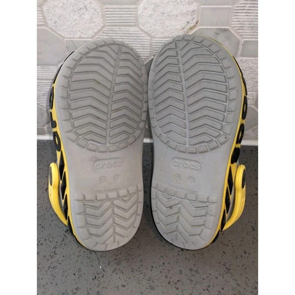 Crocs Kids Bayaband Clog Slip On Comfort Water Shoes Construction Yellow Size C9